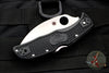 Spyderco Endela Folder Black FRN Handle Satin Wharncliffe Flat Ground Part Serrated Blade C243FSWCBK