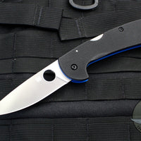 Spyderco Siren Black G-10 Handle Satin Flat Ground Lockback Knife C247GP