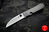 Spyderco Swayback Titanium Handle Stonewash Flat Ground Wharncliffe Folder C249TIP
