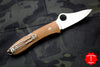 Spyderco SpyOpera Brown Micarta Handle Satin Flat Ground Knife C255CMP