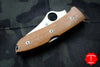 Spyderco SpyOpera Brown Micarta Handle Satin Flat Ground Knife C255CMP