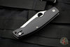 Spyderco Pattadese Black Handle Satin Flat Ground Linerlock Knife C257GP