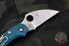 Spyderco Dragonfly Compact Folding Knife Blue FRN Handles Wharncliffe K390 Steel Blade C28FP2WK390