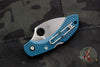 Spyderco Dragonfly Compact Folding Knife Blue FRN Handles Wharncliffe K390 Steel Blade C28FP2WK390
