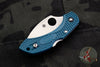Spyderco Dragonfly Compact Folding Knife Blue FRN Handles Wharncliffe K390 Steel Blade C28FP2WK390
