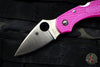 Spyderco Dragonfly Compact Folding Knife Pink FRN Handles Satin S30V Steel Blade C28FPPNS30V2