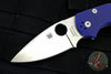 Spyderco Native 5 Dark Blue G-10 Handle Satin Flat Ground Lockback Knife C41GPDBL5