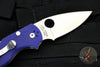 Spyderco Native 5 Dark Blue G-10 Handle Satin Flat Ground Lockback Knife C41GPDBL5