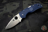 Spyderco Native 5 Dark Blue FRN Handle Satin CPM-S110V Flat Ground Lockback Knife C41PDBL5