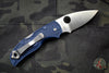 Spyderco Native 5 Dark Blue FRN Handle Satin CPM-S110V Flat Ground Lockback Knife C41PDBL5