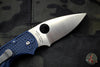 Spyderco Native 5 Dark Blue FRN Handle Satin CPM-S110V Flat Ground Lockback Knife C41PDBL5