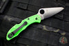 Spyderco Salt 2 Green FRN Handle LC200N Satin Flat Ground Lockback Knife C88FPGR2