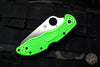 Spyderco Salt 2 Green FRN Handle LC200N Satin Flat Ground Lockback Knife C88FPGR2