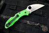 Spyderco Salt 2 Green FRN Handle Wharncliffe LC200N Satin Flat Ground Lockback Knife C88FPWCGR2