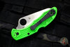 Spyderco Salt 2 Green FRN Handle LC200N Serrated Satin Flat Ground Lockback Knife C88FSGR2