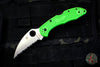 Spyderco Salt 2 Green FRN Handle Wharncliffe LC200N Satin Serrated Flat Ground Lockback Knife C88FSWCGR2