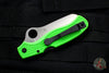 Spyderco Atlantic Salt Green Handle LC200N Satin Flat Ground Lockback Knife C89FPGR