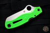 Spyderco Atlantic Salt Green Handle Full Serrated LC200N Satin Flat Ground Lockback Knife C89FSGR
