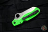 Spyderco Atlantic Salt Green Handle Full Serrated LC200N Satin Flat Ground Lockback Knife C89FSGR