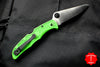 Spyderco Pacific Salt 2 Green Handle Satin LC200N Flat Ground Lockback Knife C91FPGR2