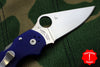 Spyderco Para 3 Blue with Satin CPM S110V Steel Folder C223GPDBL