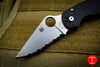 Spyderco Paramilitary 3 Black with Satin Full Serrated CPM S30V Steel Folder C223GS