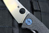 Spyderco Sinkevich Drunken Framelock Folding Knife Carbon Fiber Handle C235CFTIP