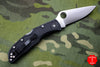 Spyderco Endela- Black Handle- Satin Flat Ground Lockback Knife C243PBK