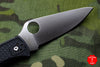 Spyderco Endela- Black Handle- Satin Flat Ground Lockback Knife C243PBK