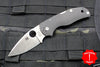 Spyderco Native Carbon Fiber Black Handle Satin Flat Ground Lockback Knife C41CFFP5