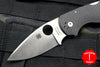Spyderco Native Carbon Fiber Black Handle Satin Flat Ground Lockback Knife C41CFFP5