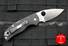 Spyderco Native Carbon Fiber Black Handle Satin Flat Ground Lockback Knife C41CFFP5