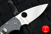 Spyderco Native 5 Gray Handle Micro-melt Maxamet Satin Flat Ground Lockback Knife C41PGY5