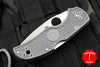 Spyderco Native 5 Gray Handle Micro-melt Maxamet Satin Flat Ground Lockback Knife C41PGY5