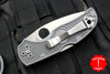 Spyderco Native 5 Gray Handle Micro-melt Maxamet Satin Flat Ground Lockback Knife C41PGY5