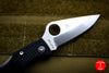 Spyderco Ladybug Black Handle Satin Lockback Knife LBKP3