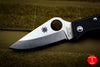 Spyderco Ladybug Black Handle Satin Lockback Knife LBKP3