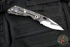 Mick Strider Custom SMF- Serrated Nightmare Grind- Rare Scallop Top Grind- Blackened Blade Flats- Double Flamed Titanium Handles