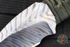 Strider Knives Flamed Titanium Fixed Blade Drop Point Knife- Green Cord
