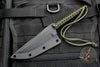 Strider Knives Small Fixed Blade Black Spearpoint with Green Cord