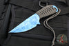 Strider Knives WP Drop Point Fixed Blade with Custom Blue Hibiscus Graphic