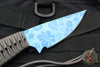 Strider Knives WP Drop Point Fixed Blade with Custom Blue Hibiscus Graphic