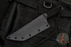 Strider Knives Fixed Blade- Tanto Edge- Black D2 Steel Blade with Black Cord