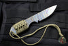 Strider Knives Flamed Titanium Fixed Blade Drop Point Knife