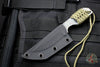 Strider Knives Flamed Titanium Fixed Blade Drop Point Knife