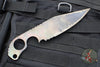 Strider Knives XL SLCC Single Edge Fixed Blade  - Titanium Strike Plate