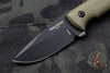 Protech Les George SBR Short Bladed Rockeye Green G-10 Handle Black DLC Fixed Blade Leather Sheath LG513-GREEN SBR
