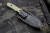 Protech Les George SBR Short Bladed Rockeye Green G-10 Handle Black DLC Fixed Blade Leather Sheath LG513-GREEN SBR