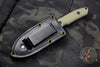 Protech Les George SBR Short Bladed Rockeye Green G-10 Handle Black DLC Fixed Blade Leather Sheath LG513-GREEN SBR