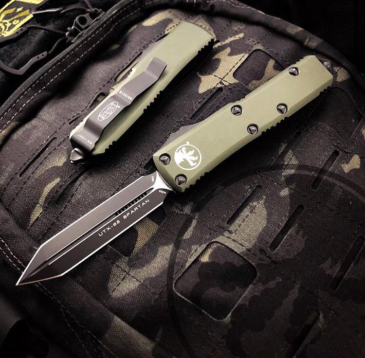 Microtech UTX-85 Spartan Edge Out The Front Knife